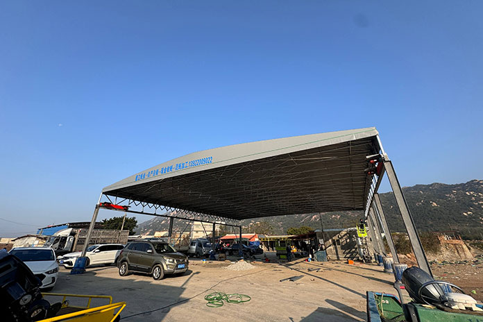 南鯤碼頭電動伸縮雨棚